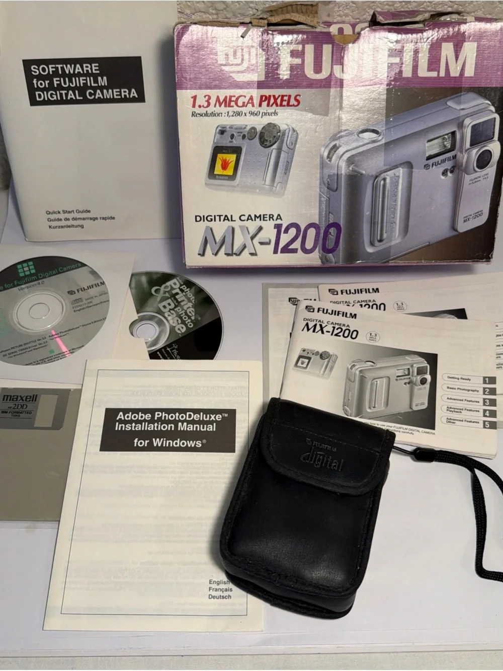 Fujifilm MX-1200 Digital Camera Box - Purple Packaging